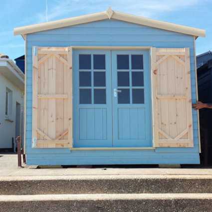 glazed inner door beach hut
